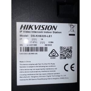 Hikvision DS-KH6220-LE1 IP Intercom Monitor Remote Door Opening Standard PoE